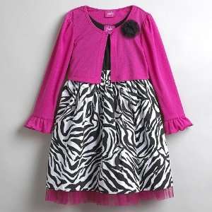    Pinky Girls Zebra Print Dress with Shrug, size 4 
