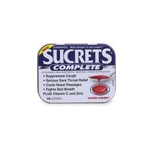 Sucrets Loz Compl Vapor Cherry Size 18 Health & Personal 