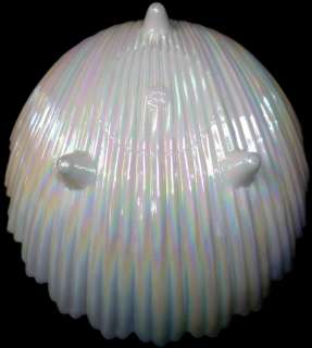   Milk Glass Mother Of Pearl w/ Holly Shell Shaped Candy Dish  