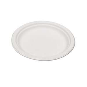 Compostable Sugarcane Dinnerware, 6 Plate, Natural White, 50/Pack 