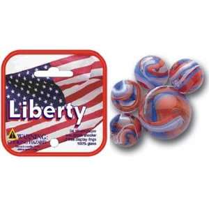 com Mega Marbles Liberty Marbles (1 Shooter Marble, 24 Player Marbles 
