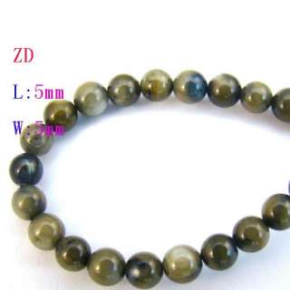   Strand 5*5mm Round Mother of Pearl GEMSTONE Shell Loose Charm Beads