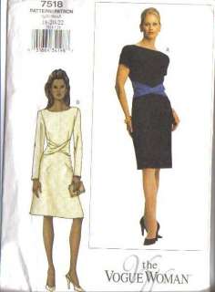 OOP Vogue Sewing Pattern Misses Size 18 20 22 Plus Size Full Figure 