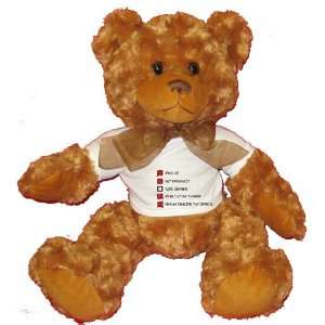  HUG MY ENGLISH TOY SPANIEL CHECKLIST Plush Teddy Bear with 