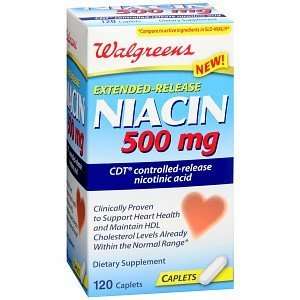   Niacin Extended Release Tablets, 120 ea Health 