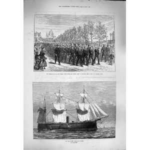 1877 Naval Artillery Volunteers Japanese Ship Foo Soo  