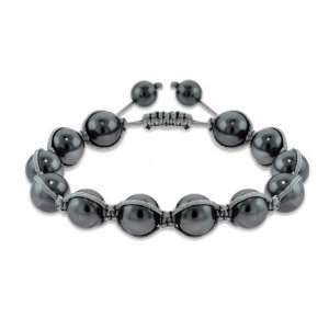    Gray Shell Pearl Shamballa Style Bracelet Eves Addiction Jewelry