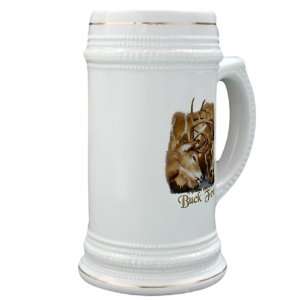 Stein (Glass Drink Mug Cup) Buck Fever Deer Hunting