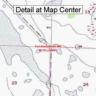 USGS Topographic Quadrangle Map   Fort Kissimmee NW, Florida (Folded 