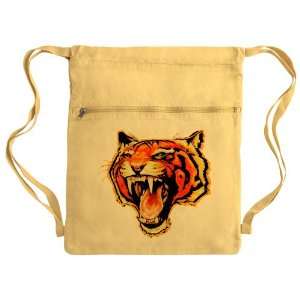  Messenger Bag Sack Pack Yellow Wild Tiger 