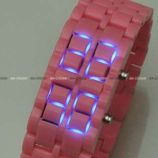 Pink Lava Style Blue LED Digital Cool Quartz Watch Gift  
