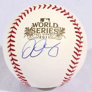  Jon Jay Signed 2011 World Series Baseball   SM Holo 