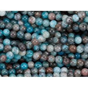  4mm Blue Crazy Lace Agate Round Bead Strand Arts, Crafts 