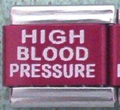 High Blood Pressure Medical Alert for Italian Charm Bracelets Free 