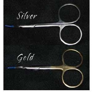 Fly Tying Material   4 Serrated Scissors   gold handle  