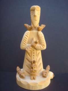 Gloria Lopez Cordova Wooden Saint Sculpture  