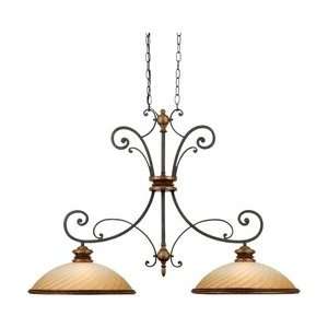 Quoizel SF242MH Serafina 28 1/2 Inch Island Chandelier with 2 Lights 