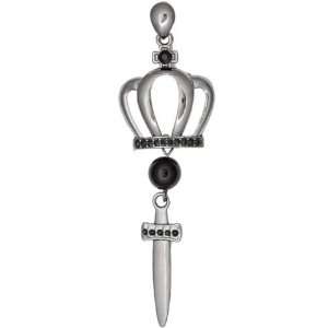   Black Nickel Metal Pendant 1/pkg crown/sword Arts, Crafts & Sewing