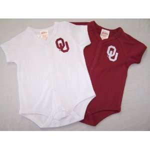  Oklahoma Sooners Baby Twin Creepers