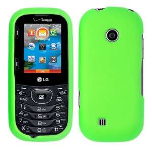 Neon Green Rubberized Hard Case Phone Cover for LG Cosmos 2 VN251