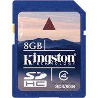 Kingston Digital (SD4/8GB) 8GB SDHC Class 4 Flash Card  