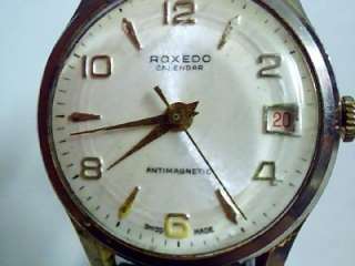 VINTAGE EXTREMELY RARE SWISS AUTHENTIC ROXEDO / BASIS MENS WNDING 