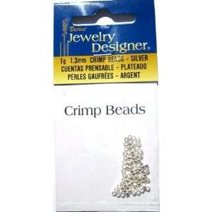  1.3mm Silver Crimp Beads, 1 Gram/Pkg Arts, Crafts 