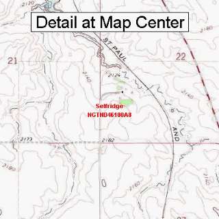  USGS Topographic Quadrangle Map   Selfridge, North Dakota 