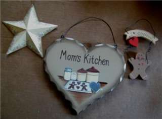 MOMs KITCHEN~GINGERBREAD STAR Primitive Decor Sign s  