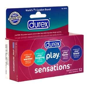  Durex Play Sensations Premium Latex Condoms, Assorted 