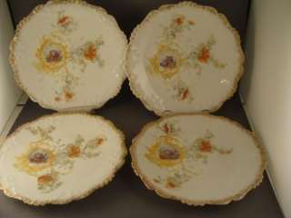 ANTIQUE LIMOGES COURTING COUPLE CAMEO PLATE SET  