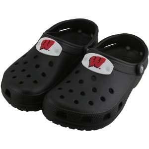  Wisconsin Badgers Youth Crocs Classic   Black
