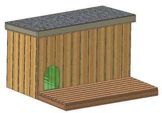   DOG HOUSE PLANS, 15 TOTAL, LARGE DOG, WITH COVERED PORCH PLANS  
