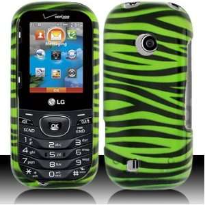  LG Cosmos 2 VN251 Green/Black Zebra Hard Case (free Anti 