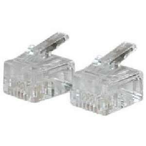  CABLES TO GO RJ11 6X4 MODULAR PLUG FOR ROUND SOLID CABLE 