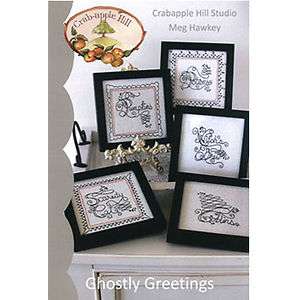 Crabapple Hill GHOSTLY GREETINGS Stitchery Pattern 875352002350  