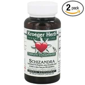 Kroeger Herbs Schizandra Complete Concentrate   90 Vegetarian Capsules 