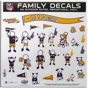  Minnesota Vikings Nfl Family Car Decal Set (Large) Sports 