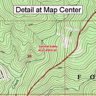   Quadrangle Map   Summit Valley, California (Folded/Waterproof