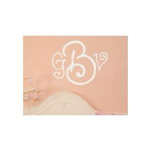 Curly Whirly Initials Wall Monogram Decal