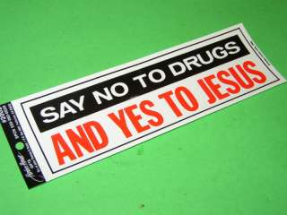 Yes to JESUS No to Drugs   Christian Bumper Sticker Lot  