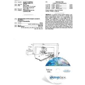  NEW Patent CD for METHOD FOR CUTTING SHARP ANGLES IN 