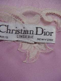 Vintage DIOR Nightgown Lavender Satin RARE Gown  Couture 