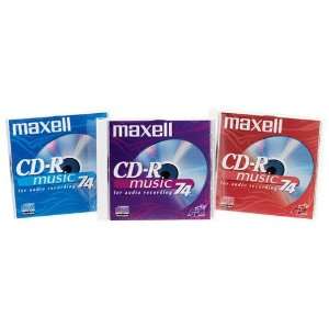  Maxell Digital Media CD R 74 Minute DA (Color, 3 Pack 