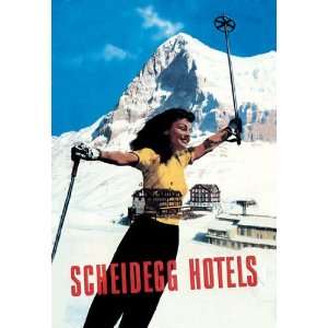  Scheidegg Hotels 12x18 Giclee on canvas