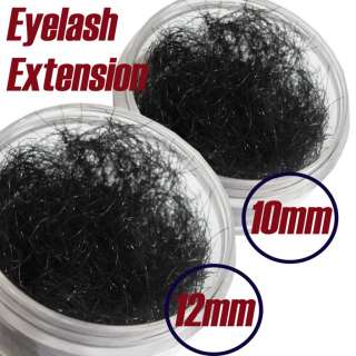 INDIVIDUAL FALSE EYELASH EXTENSIONS J CURL 10mm 12mm  