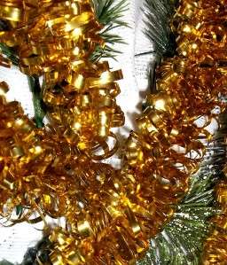 25 feet of Curly Gold Tinsel Christmas Tree Decoration  