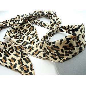  Wide Headband Leopard Scarf Brown/black 