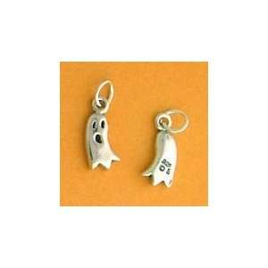  Sterling Silver Charm, Ghost, 1/2 inch Jewelry