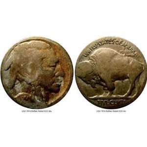  Scarce 1914 Buffalo Nickel    Almost Good Condition 